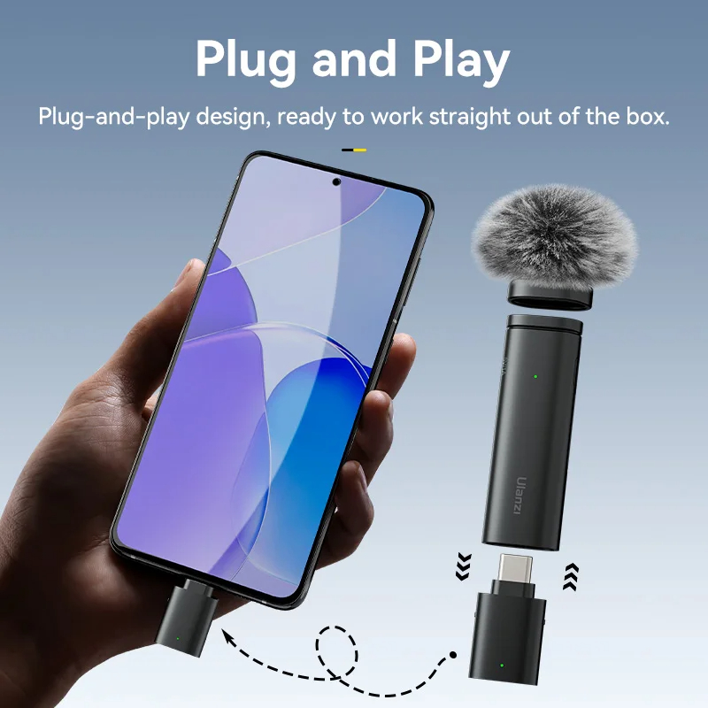 Android Tablet Gaming Accessories - Ulanzi VM-10 무선 라 발리에 마이크