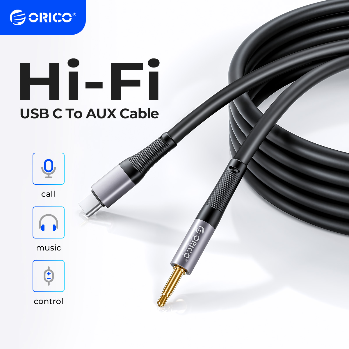 Wired Earphone Lightning - ORICO USB C에서 3.5mm 오디오 보조