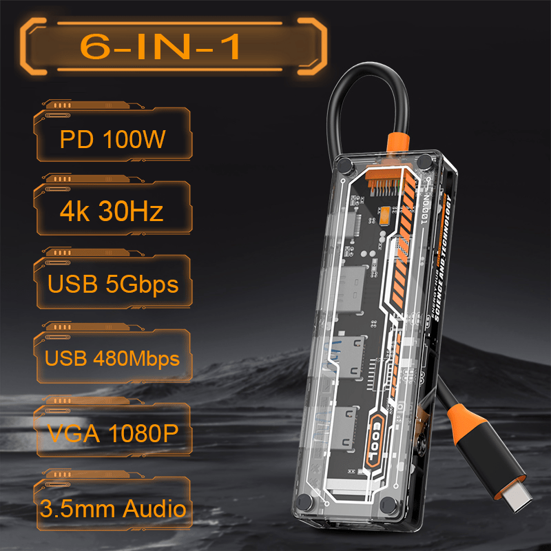 맥북 프로/에어용 6-in-1 USB-C 허브, 타입- - Usb Hub Type C 리뷰 및 가격