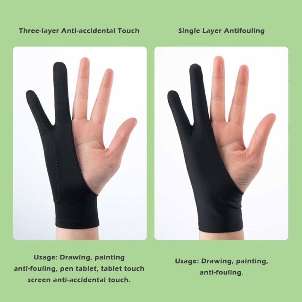 1pcs 간단한 1/2 손가락 페인팅 장갑 안티 터치  - Drawing Glove Artist 리뷰 및 가격