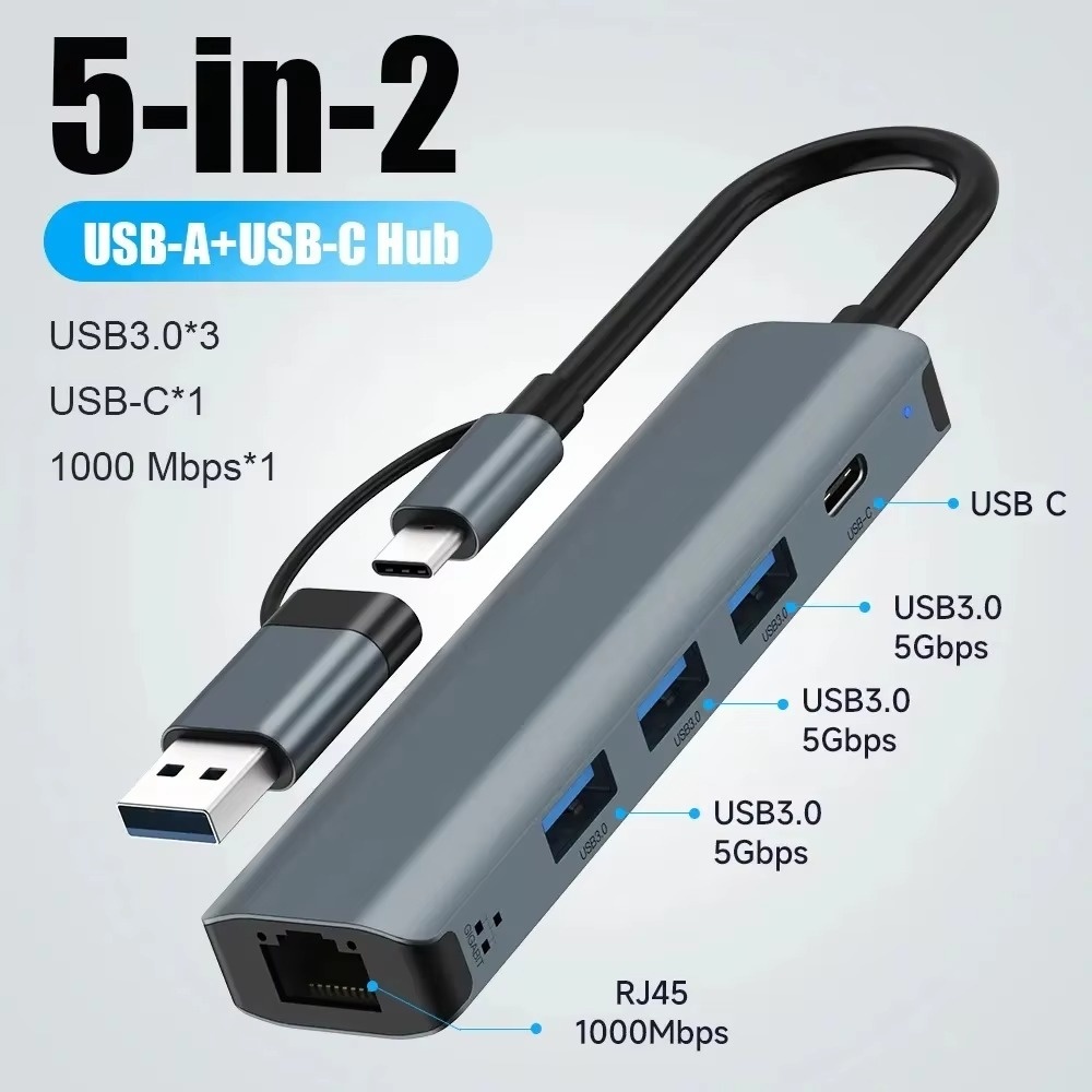 다중 포트 USB-C 허브 확장 도크, 5 in 2 U - Usb Hub Type C 리뷰 및 가격