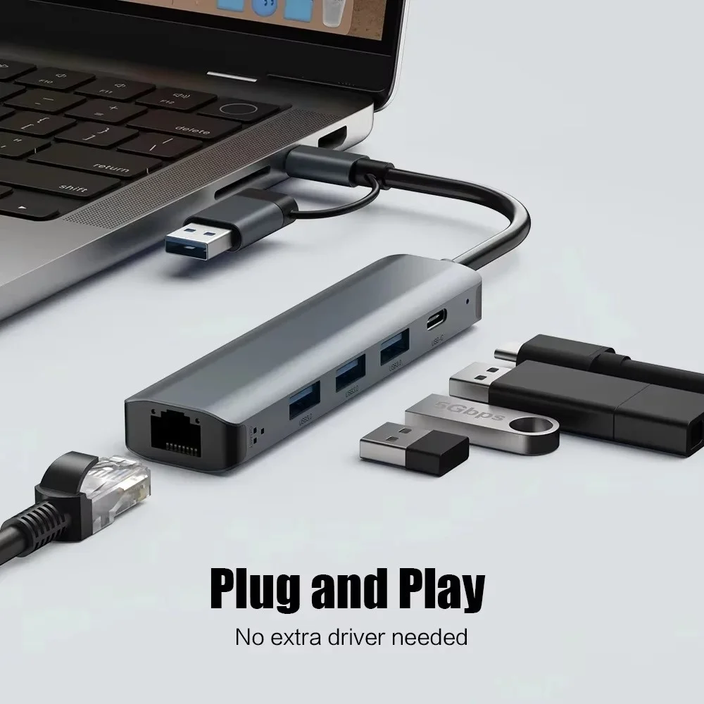 다중 포트 USB-C 허브 확장 도크, 5 in 2 U - Usb Hub Type C 리뷰 및 가격