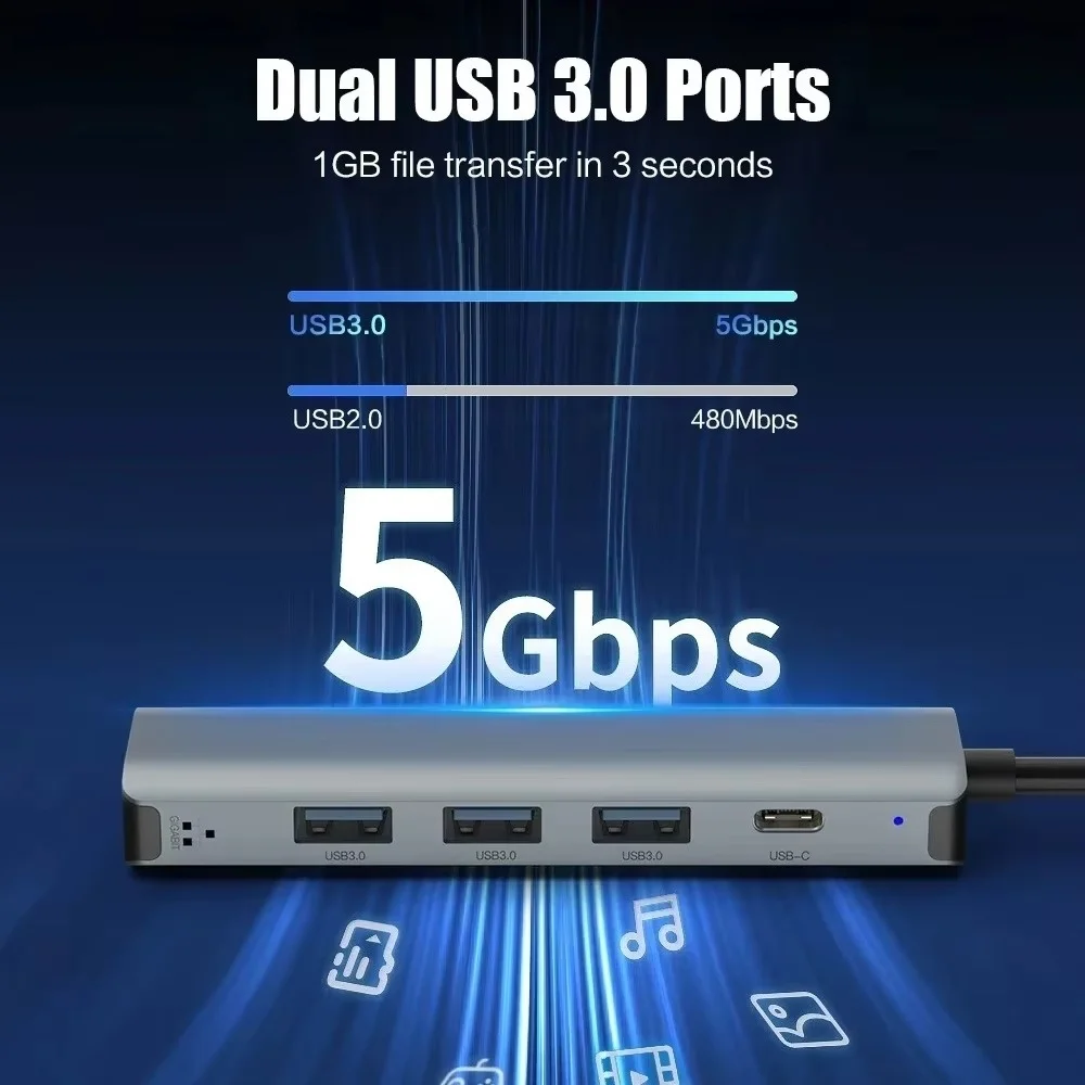 다중 포트 USB-C 허브 확장 도크, 5 in 2 U - Usb Hub Type C 리뷰 및 가격